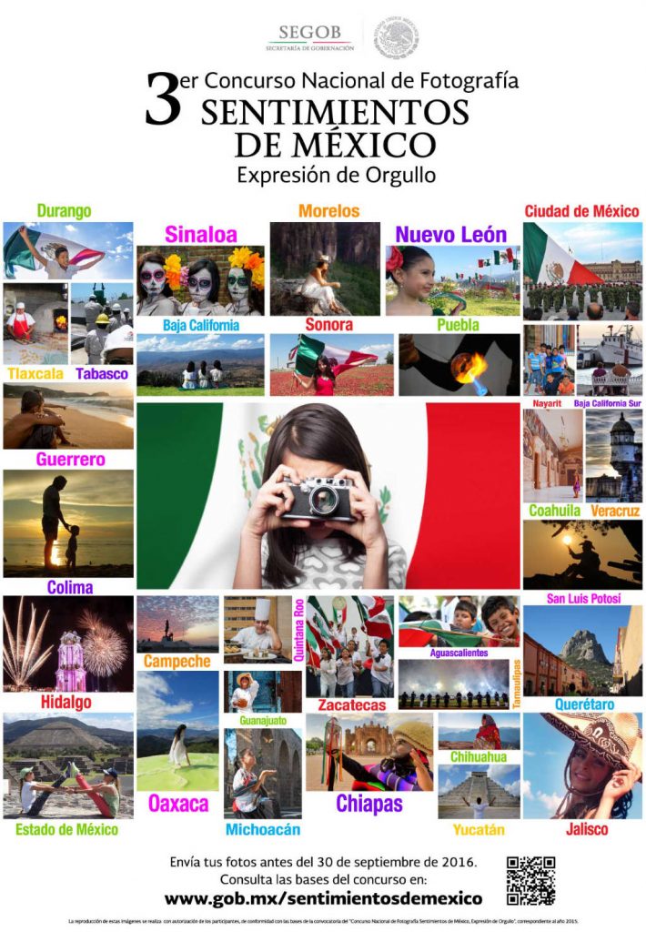 Tercer Concurso Nacional de Fotografía #SentimientosdeMéxico : Poster © gob.mx