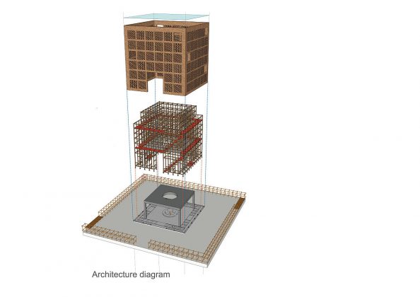 Terra Cotta Studio Architecture Diagram by Tropical Space : Drawing © TROPICAL SPACE