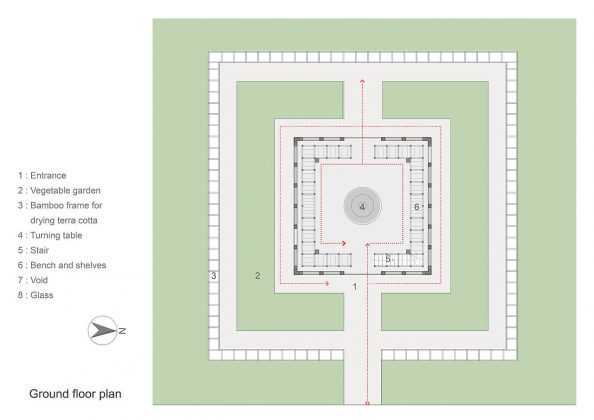 Terra Cotta Studio Ground Floor by Tropical Space : Drawing © TROPICAL SPACE