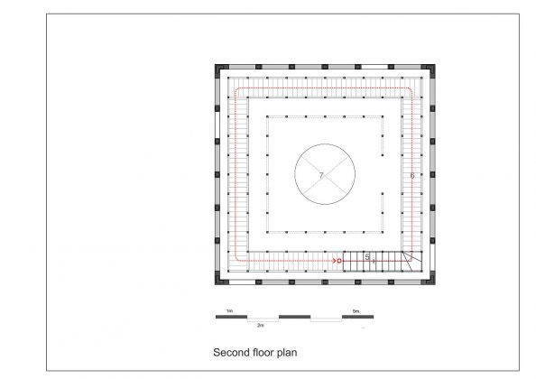 Terra Cotta Studio Second Floor Plan by Tropical Space : Drawing © TROPICAL SPACE