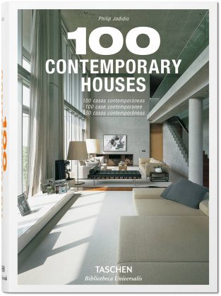 Cover of the Italian, Spanish, Portuguese edition of 100 Casas Contemporáneas : Copyright © TASCHEN