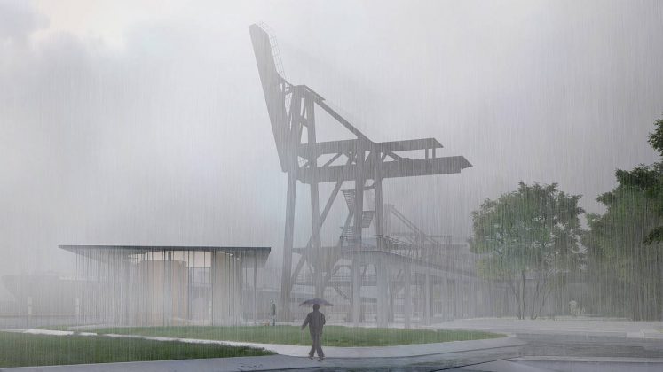 The Cloud Pavilion Exterior Fog by Schmidt Hammer Lassen Architects : Render © Schmidt Hammer Lassen Architects