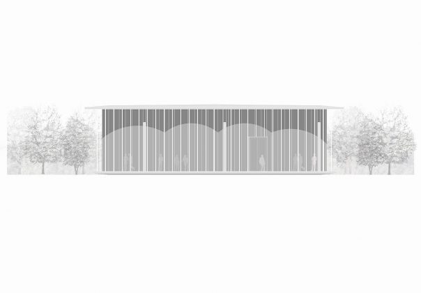 The Cloud Pavilion Elevation by Schmidt Hammer Lassen Architects : Drawing © Schmidt Hammer Lassen Architects