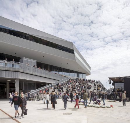 Dokk1 Plaza and Stairs to Main Entrance by Schmidt Hammer Lassen Architects : Photo © Schmidt Hammer Lassen Architects