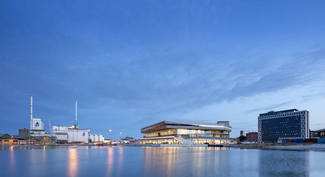 Dokk1 View from the Harbor by Schmidt Hammer Lassen Architects : Photo © Schmidt Hammer Lassen Architects