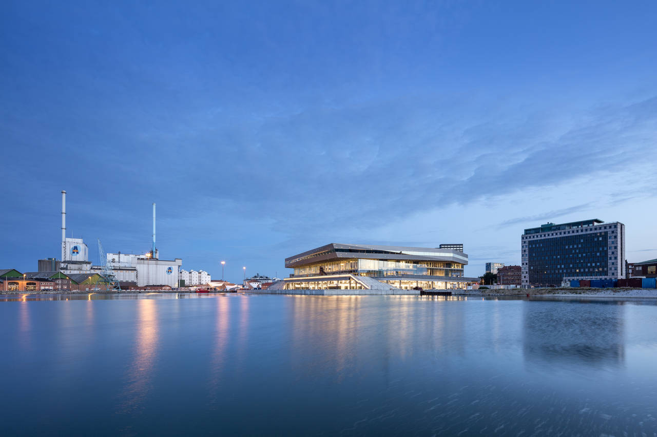 Dokk1 View from the Harbor by Schmidt Hammer Lassen Architects : Photo © Schmidt Hammer Lassen Architects