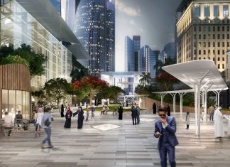 Gate Avenue en el Dubai International Financial Centre Gate Avenue del Dubai International Financial Centre (DIFC) diseñado por RMJM : Render cortesía de © Dubai International Financial Centre