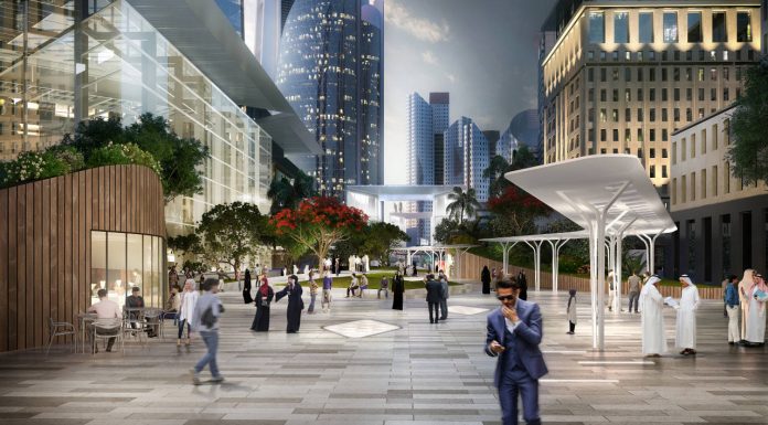 Gate Avenue del Dubai International Financial Centre (DIFC) diseñado por RMJM : Render cortesía de © Dubai International Financial Centre