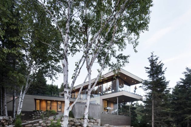 Altaïr House en Cap-à-l'Aigle, QC, Canadá by Bourgeois / Lechasseur Architects : Photo credit © Adrien Williams