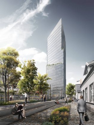 Breiavatnet Lanterna Street View en Stavanger, Noruega by Schmidt Hammer Lassen Architects : Render © Schmidt Hammer Lassen Architects