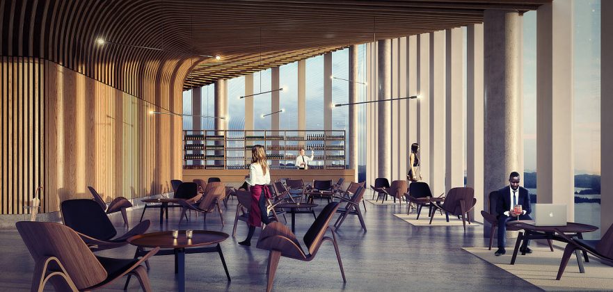 Breiavatnet Lanterna Top Floor en Stavanger, Noruega by Schmidt Hammer Lassen Architects : Render © Schmidt Hammer Lassen Architects