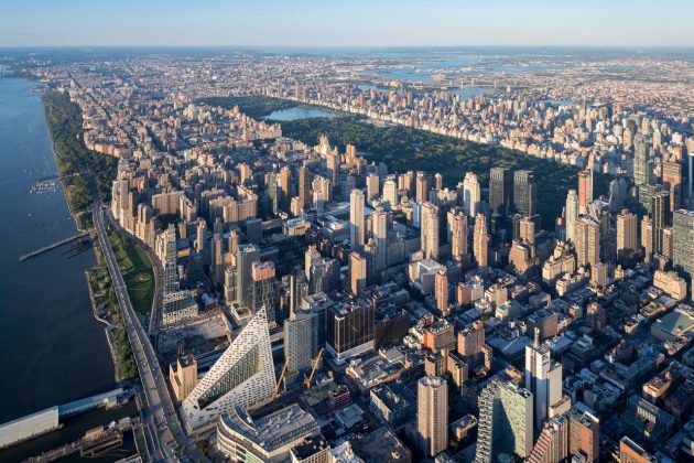 VIΛ 57 West Aerial View by BIG – Bjarke Ingels Group : Photo credit © Iwan Baan