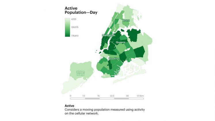 Active Population Day : Infographic © Senseable City Laboratory :: MIT