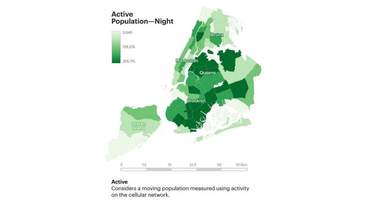 Active Population Night : Infographic © Senseable City Laboratory :: MIT