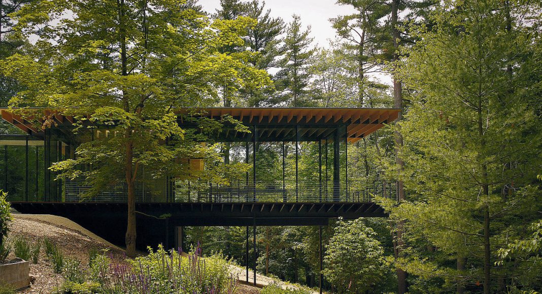 Kengo Kuma, Glass Wood House, New Canaan, Connecticut, USA : Copyright © Kengo Kuma & Associates for Glass Wood House