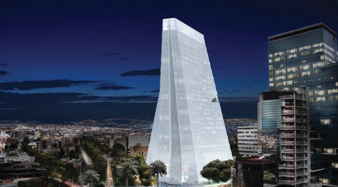 Vista Aérea Nocturna de la Torre Manacar : Render © Pulso Inmobiliario