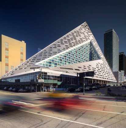 VIΛ 57 West Street View by Night by BIG – Bjarke Ingels Group : Photo credit © Nic Lehoux