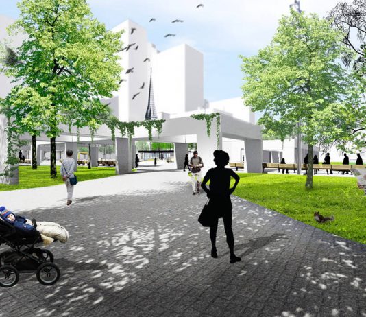 Open corner access - Berri street / Saint-Antoine street (Daudelin block) : Photo credit © NIPPAYSAGE