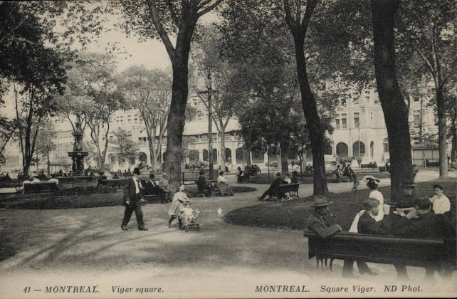 Viger square, Montreal, QC, about 1907, Neurdein Frères (Théberge block) : Photo credit Gift of Mr. Stanley G. Triggs, MP-0000.840.6 © McCord Museum