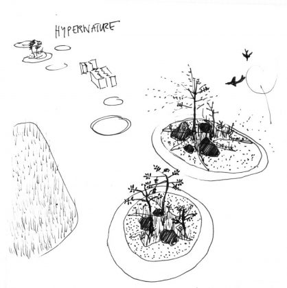 Sketch showing group of unusual gardens (Théberge block) : Photo credit © NIPPAYSAGE