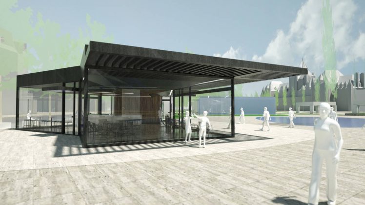 Conceptual rendering of service building (Daudelin block) : Photo credit © PROVENCHER_ROY