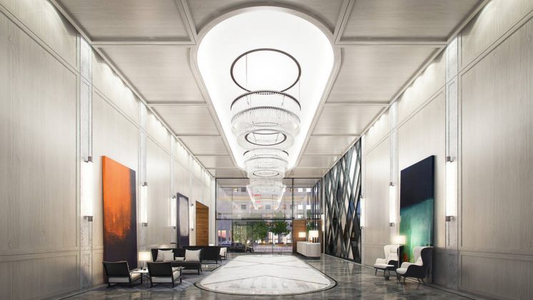 The Residences of 488 University Avenue Lobby : Photo credit © Norm Li Architectural Graphics