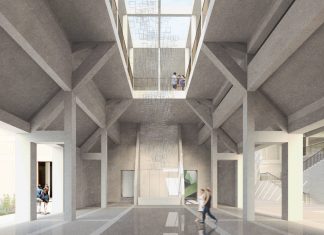 Ganador del PRIMER PREMIO del Concurso Green Academy - Equipo Maher McCarthy Parker : Miembros Michael McCarthy, Tom Parker, Paul Maher : Render cortesía de © YAC