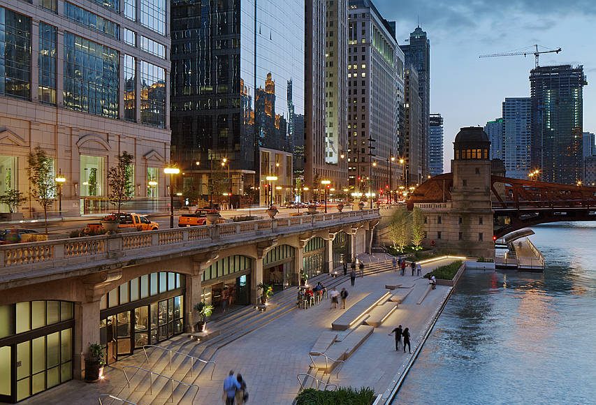 Chicago Riverwalk by Ross Barney Architects : Photo © Kate Joyce Studios