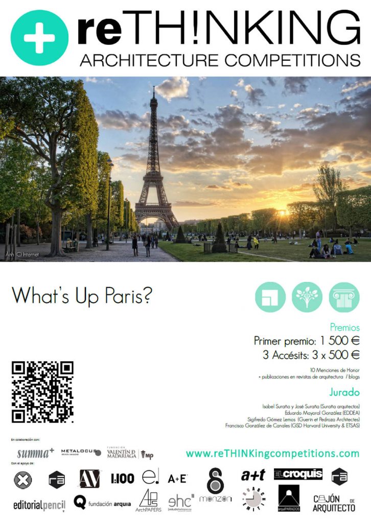 Concurso #010 What’s up Paris? : Poster © reTHINKing Architecture Competitions