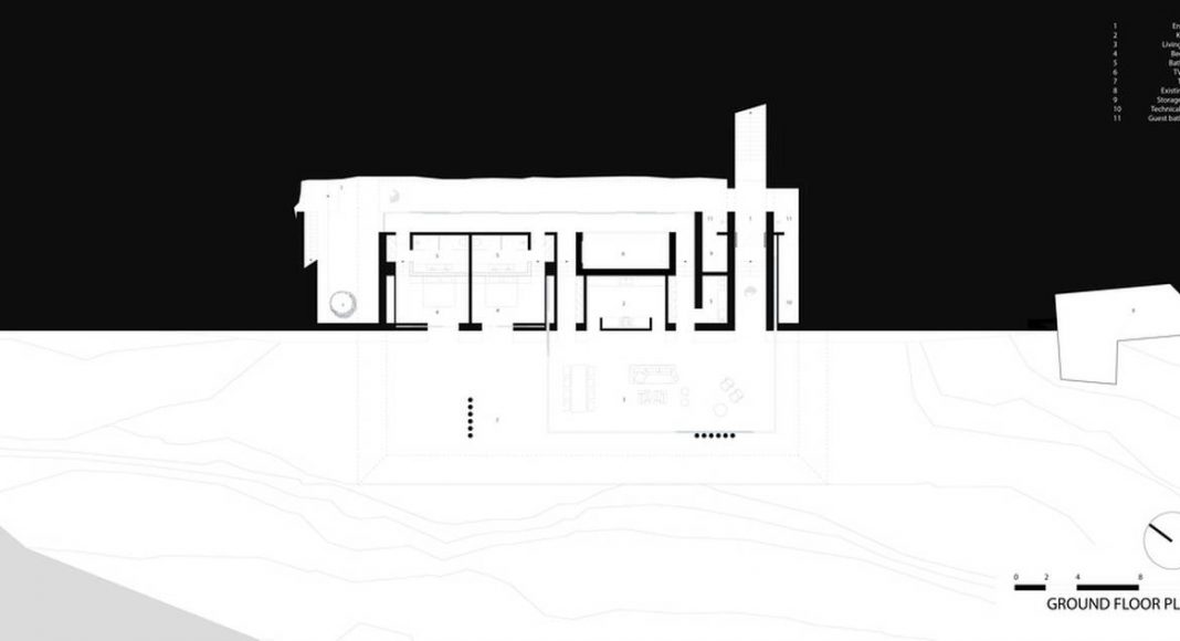 Mirage Residence Ground Floor Plan in Tinos, Greece by Kois Associated Architects : Photo credit © Kois Associated Architects