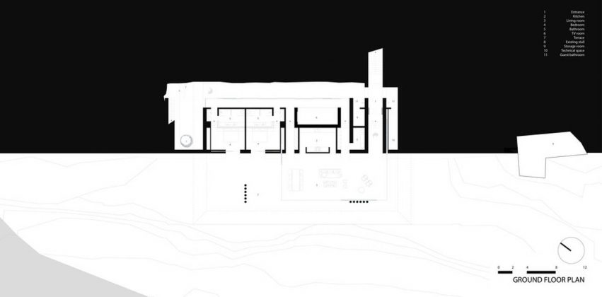 Mirage Residence Ground Floor Plan in Tinos, Greece by Kois Associated Architects : Photo credit © Kois Associated Architects