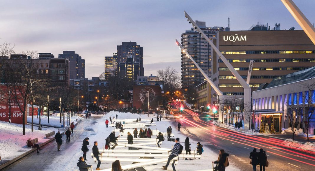 Impulse, by Lateral Office and CS Design. Place des Festivals, Quartier des spectacles, Montreal : Photo credit © Ulysse Lemerise / OSA images