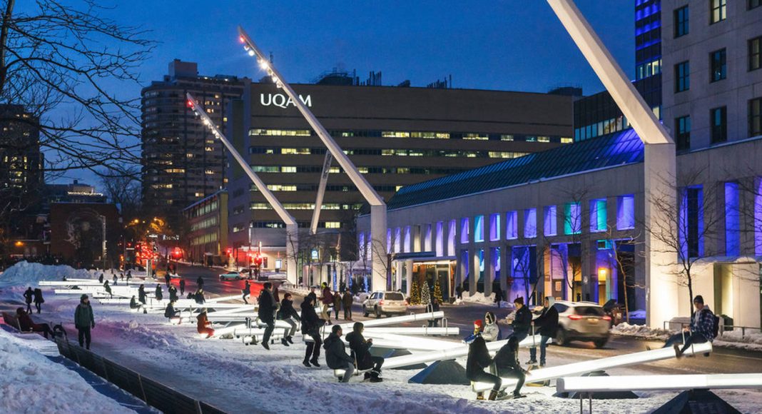 Impulse, by Lateral Office and CS Design. Place des Festivals, Quartier des spectacles, Montreal : Photo credit © Ulysse Lemerise / OSA images