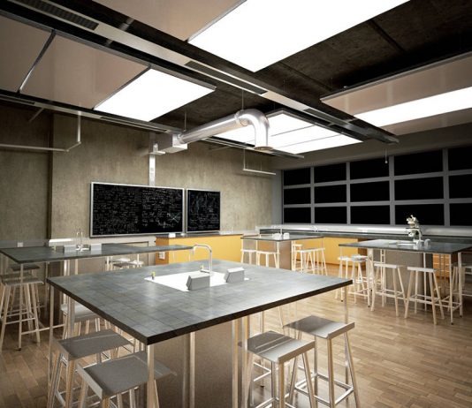 El Instituto Fraunhofer IBP desarrolla Clear Sky Cooling La activación en todo el plafón asegura un entorno saludable de control climático sin importar el punto de condensación : Photo © Alexander Buff / Fraunhofer IBP