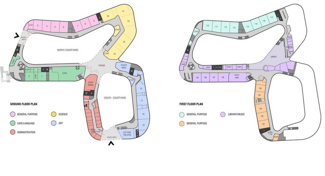 The Infinity Centre Floor Plan by McBride Charles Ryan : Drawing credit © McBride Charles Ryan