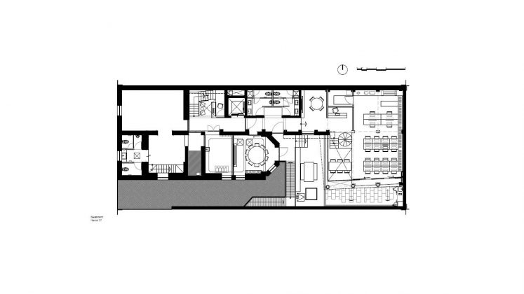 Havre 77 Planta del Sótano por el estudio Francisco Pardo Arquitecto : Dibujo © Francisco Pardo Arquitecto