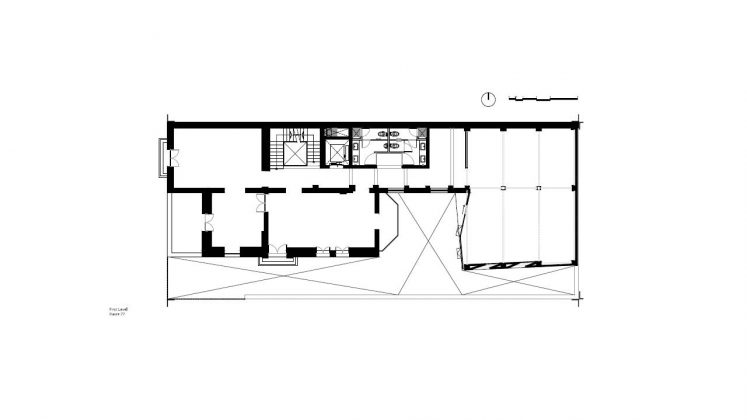 Havre 77 Planta Primer Nivel por el estudio Francisco Pardo Arquitecto : Dibujo © Francisco Pardo Arquitecto