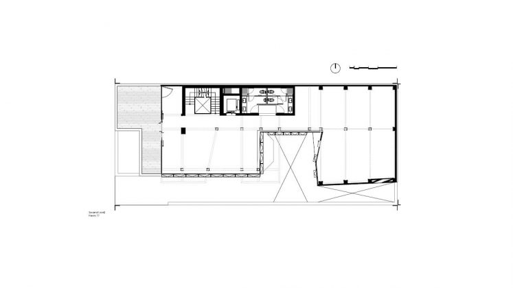 Havre 77 Planta Segundo Nivel por el estudio Francisco Pardo Arquitecto : Dibujo © Francisco Pardo Arquitecto