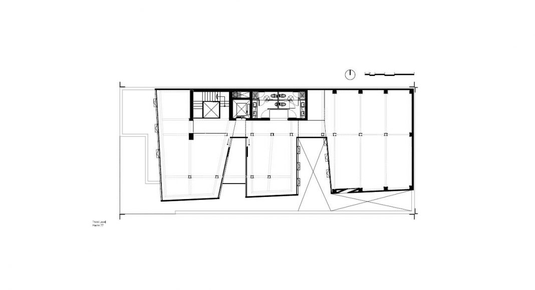 Havre 77 Planta Tercer Nivel por el estudio Francisco Pardo Arquitecto : Dibujo © Francisco Pardo Arquitecto