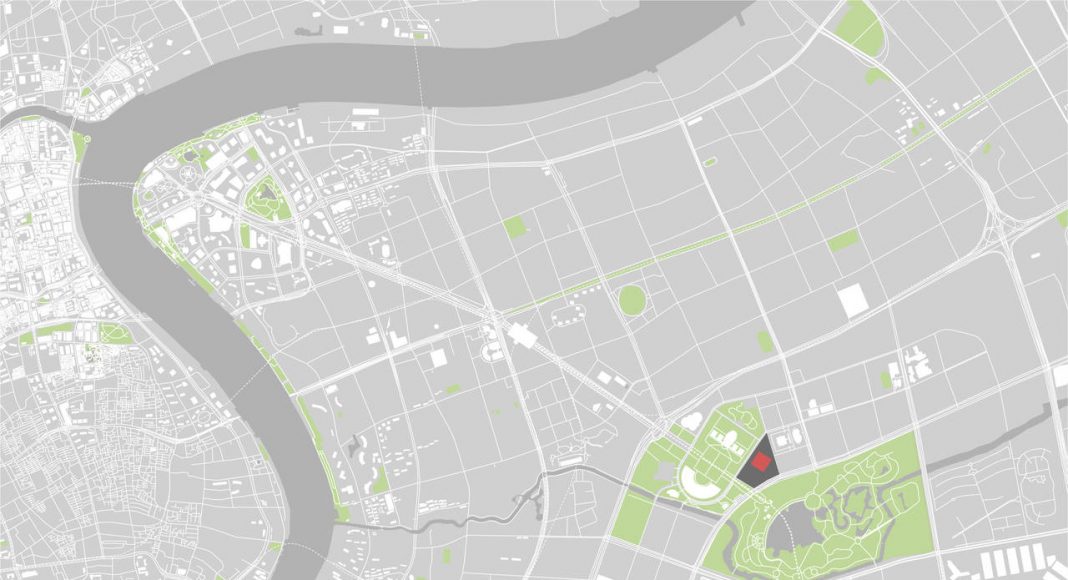 Shanghai Library Site Map in Shanghai, China by Schmidt Hammer Lassen Architects : Drawing © Schmidt Hammer Lassen Architects