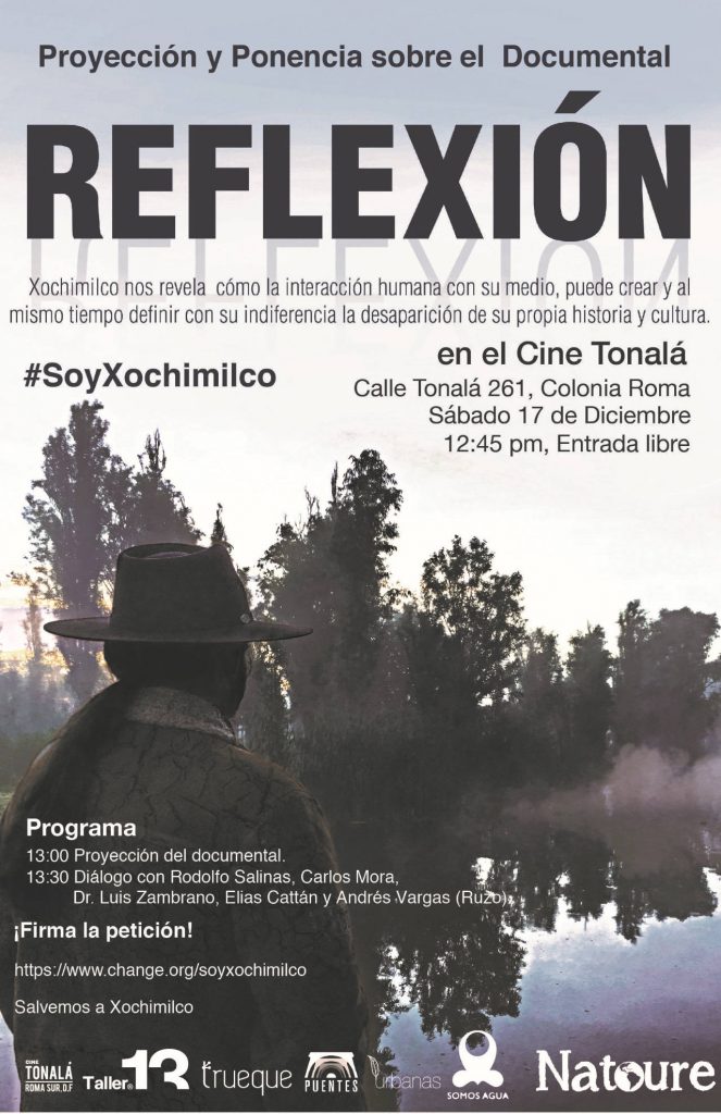 Reflexión #SoyXochimilco : Cartel © Natoure, cortesía de © Taller 13