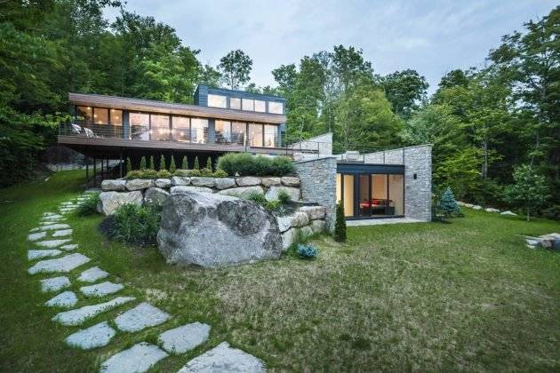 Residencia L'Estrade en Saint-Adolphe-d'Howard by MU Architecture : Photo credit © Ulysse Lemerise Bouchard