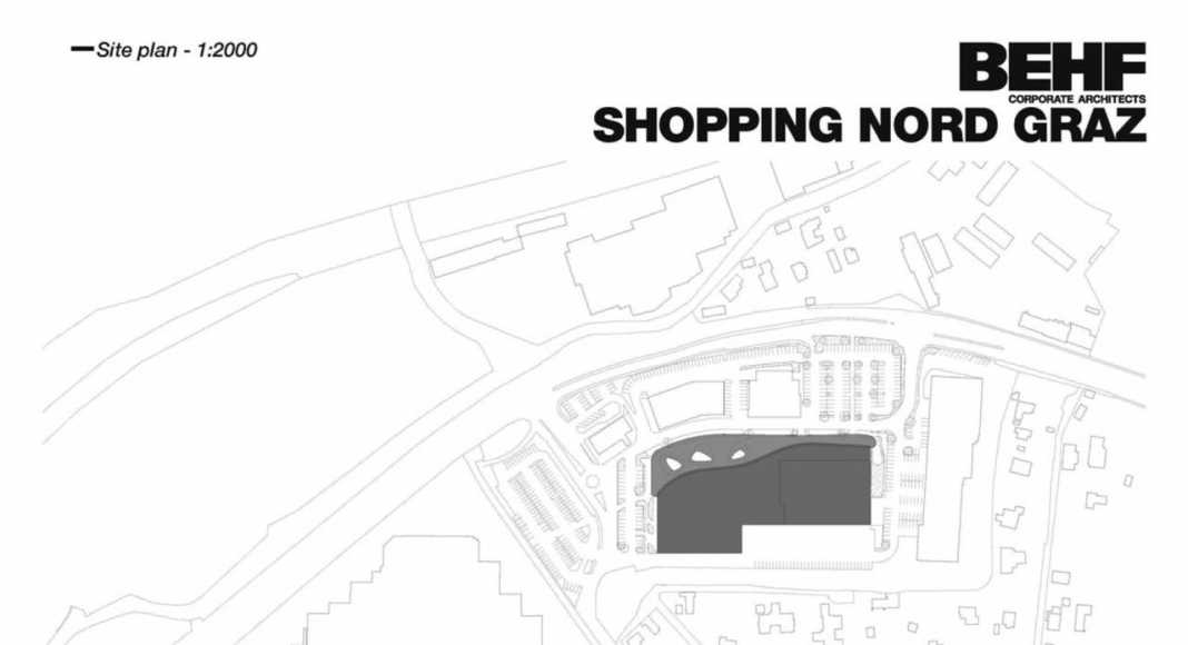 Shopping Center Nord Graz Site plan : Photo credit © BEHF Corporate Architects