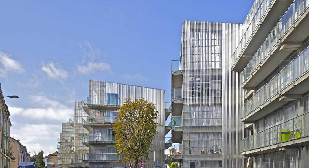 Mulhouse, Haut-Rhin, FR 59 Dwellings, Neppert Gardens Social Housing Photo © Philippe Ruault