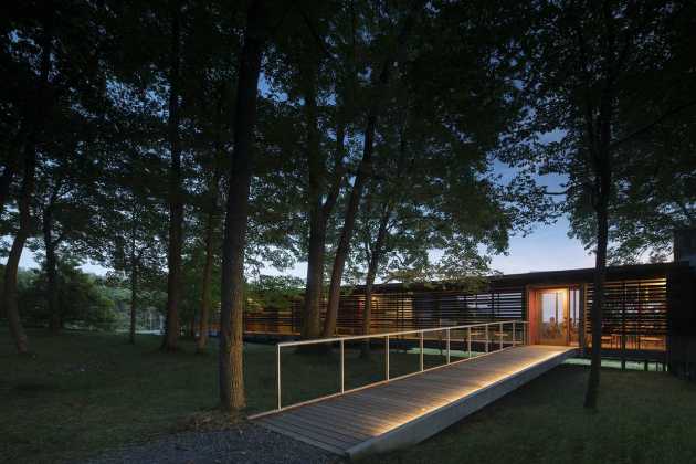 Viviendas en la Finca Histórica High Meadow en Fallingwater por Bohlin Cywinski Jackson : © Nic Lehoux / Bohlin Cywinski Jackson