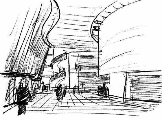 Centro Cultural Katuaq diseñado por Schmidt Hammer Lassen : Sketch © Schmidt Hammer Lassen Architects