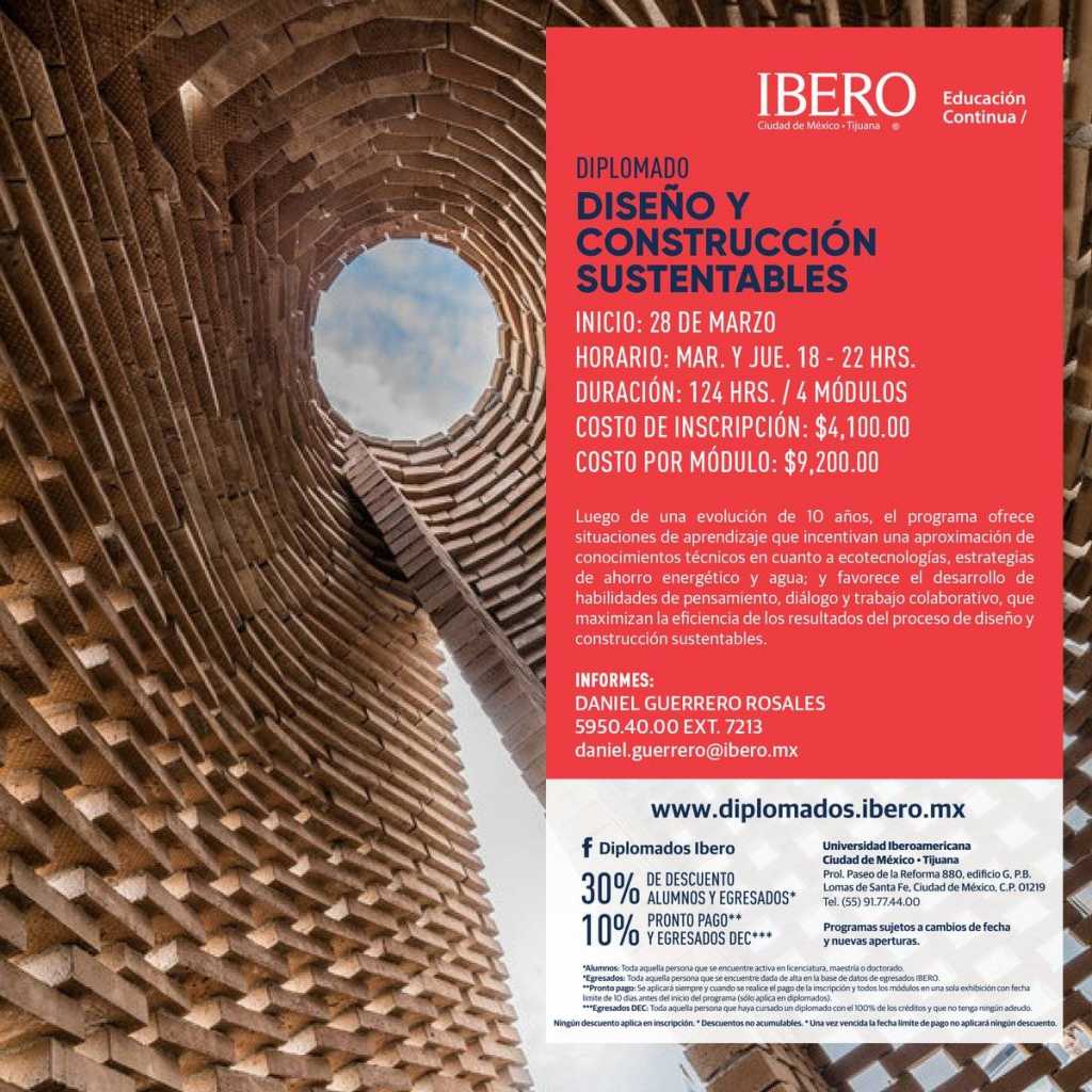 Diplomado en Diseño y Construcción Sustentables : Fotografía © Arq IBERO