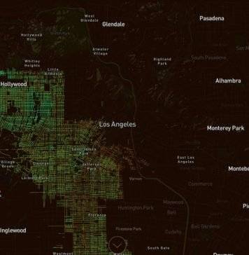 Treepedia Green View Index of the City of Los Angeles : Photo © MIT Senseable City Lab