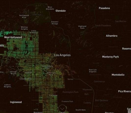 Treepedia Green View Index of the City of Los Angeles : Photo © MIT Senseable City Lab