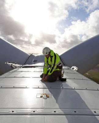 Vestas Wind Turbine in Denmark : Photo © Vestas / Bloomberg New Energy Finance